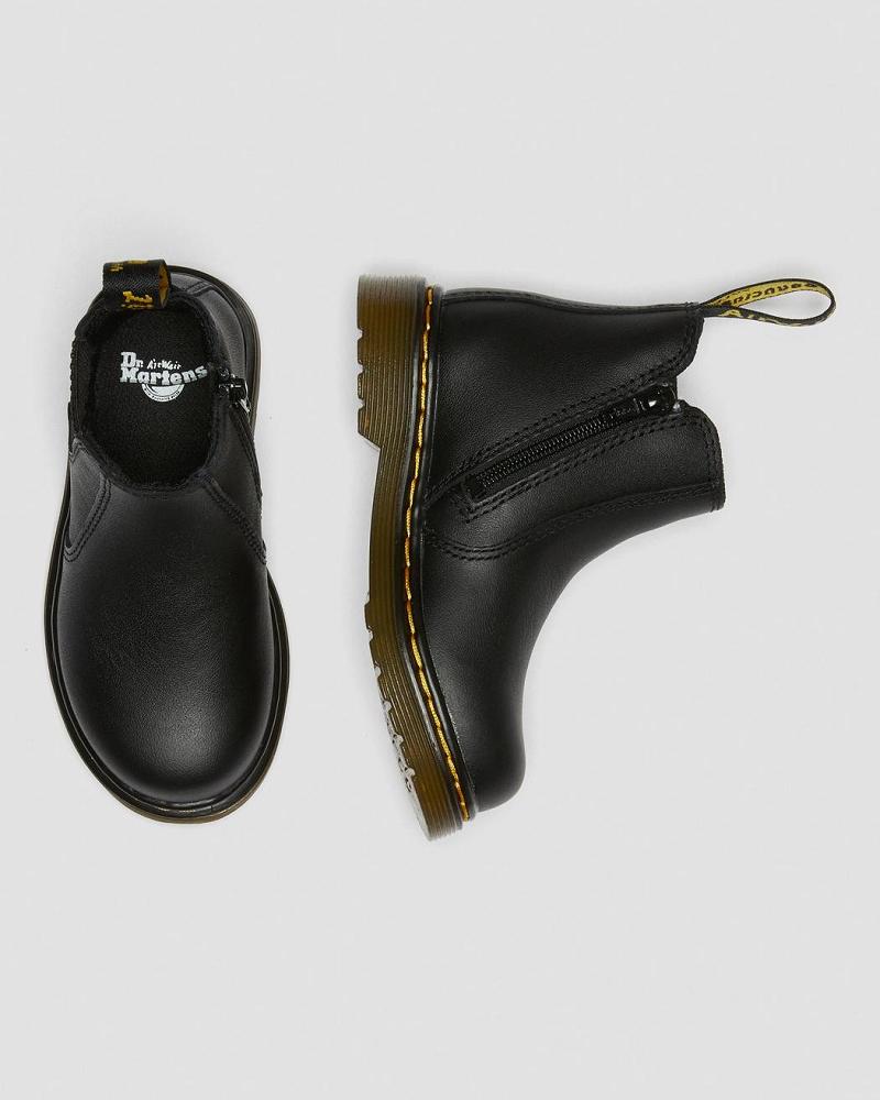 Dr Martens Infant/Toddler 2976 Softy T Leren Laarsjes Kinderen Zwart | NL 155FDN